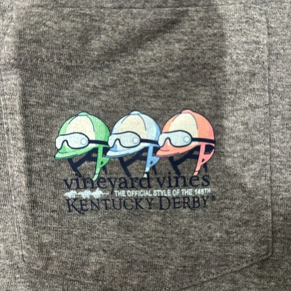 Vineyard Vines Charcoal Long Sleeve Men's Tee - Picture 2 of 4